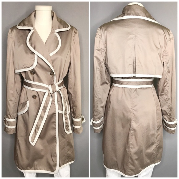 Trina Turk Jackets & Blazers - Trina Turk Double Breasted Cotton Trench Coat